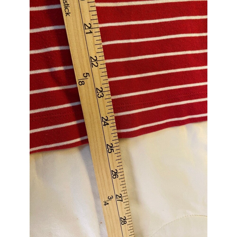 Croft & Barrow Women's XL Red White Striped Top Sequin Starfish - Picture 13 of 13